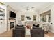 Gathering room with fireplace, comfortable seating, and large windows at 1078 W Spur Ct, Gilbert, AZ 85233