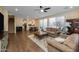 Spacious living room with hardwood floors and access to backyard at 1094 S Agnes Ln, Gilbert, AZ 85296