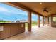 Covered patio with mountain views and built-in grill at 14829 N 18Th Pl, Phoenix, AZ 85022