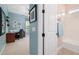 Simple bathroom with a shower/tub combo and updated vanity at 18111 W Desert Sage Dr, Goodyear, AZ 85338