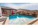 Spacious rectangular pool with surrounding patio at 19000 E Old Beau Trl, Queen Creek, AZ 85142