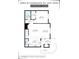 Floorplan showing a 2 bedroom, 1 bath layout at 2201 N Comanche Dr # 1075, Chandler, AZ 85224