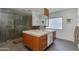Modern bathroom with double vanity, glass shower, and ample natural light at 3601 N 55Th Pl, Phoenix, AZ 85018