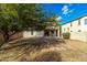 Spacious backyard with mature tree and patio at 41405 W Cielo Ln, Maricopa, AZ 85138