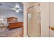 Bathroom with a shower and view of bedroom at 4872 E Sandwick Dr, San Tan Valley, AZ 85140