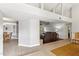 Open living room with high ceilings and a view into the dining area at 500 E Encinas Ave, Gilbert, AZ 85234