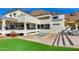 Large backyard with turf, spa and mountain views at 5427 E Wonderview Rd, Phoenix, AZ 85018