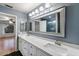 Elegant bathroom with double vanity and large mirror at 7447 E Christmas Cholla Dr, Scottsdale, AZ 85255