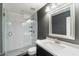 Bathroom boasts white subway tile and dark vanity at 7447 E Christmas Cholla Dr, Scottsdale, AZ 85255
