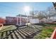 Nice backyard with a pergola, shed and string lights at 1521 W Garfield St, Phoenix, AZ 85007