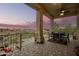 Covered patio with stunning sunset views and pool access at 16548 E Emerald Dr, Fountain Hills, AZ 85268