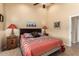 Bright bedroom with southwestern decor and a king-size bed at 16548 E Emerald Dr, Fountain Hills, AZ 85268