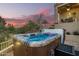 Hot tub on patio with sunset views at 16548 E Emerald Dr, Fountain Hills, AZ 85268