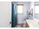 Small bathroom with shower, toilet, and vanity at 18147 W Lundberg St, Surprise, AZ 85388