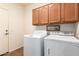 Laundry room with washer, dryer and cabinets at 18258 W Spencer Dr, Surprise, AZ 85374