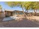 Backyard with gravel and mature trees at 2407 W Laurel Ln, Phoenix, AZ 85029