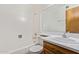 Bathroom with bathtub, toilet and vanity at 2407 W Laurel Ln, Phoenix, AZ 85029