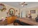 Bright bedroom with tiled floors and a ceiling fan at 2817 W Marshall Ave, Phoenix, AZ 85017