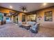 Covered patio offering comfortable seating and views at 28370 N 113Th Way, Scottsdale, AZ 85262