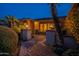 Brick pathway leads to the home's entrance, illuminated at night at 331 E Tuckey Ln, Phoenix, AZ 85012