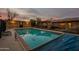 Swimming pool and patio area at dusk at 331 E Tuckey Ln, Phoenix, AZ 85012