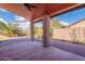 Covered patio with brick flooring and ceiling fan at 470 E Echo Ln, Florence, AZ 85132