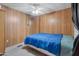 Bedroom with double bed and ceiling fan at 535 S Alma School Rd # 113, Mesa, AZ 85210