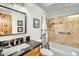 Bathroom with granite countertop, tub and shower at 7313 E Pleasant E Run, Scottsdale, AZ 85258