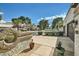 Landscaped front yard with walkway leading to home entrance at 7313 E Pleasant E Run, Scottsdale, AZ 85258