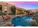 Private backyard oasis with a sparkling pool at 10874 E Dale Ln, Scottsdale, AZ 85262