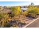 Aerial view showcasing the home's landscaping and driveway at 16025 E Primrose Dr # B, Fountain Hills, AZ 85268