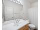 Simple bathroom with single vanity and shower/tub combo at 2023 E Fawn Dr, Phoenix, AZ 85042