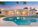 Relaxing pool with patio and beautiful sunset at 21086 E Mewes Rd, Queen Creek, AZ 85142