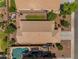 Bird's eye view of house, pool, and backyard at 2218 E Gillcrest Rd, Gilbert, AZ 85298