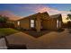 Covered patio with string lights and a grassy area at 2218 E Gillcrest Rd, Gilbert, AZ 85298