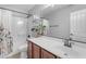 Small bathroom with a single vanity and tub shower combo at 2218 E Gillcrest Rd, Gilbert, AZ 85298