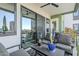 Private balcony with city views and comfortable seating at 3131 N Central Ave # 6015, Phoenix, AZ 85012