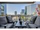 Spacious balcony with city views and comfortable seating at 3131 N Central Ave # 6015, Phoenix, AZ 85012