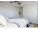 Bedroom with a double bed, ceiling fan and closet at 3131 N Central Ave # 6015, Phoenix, AZ 85012