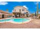 Backyard oasis with pool and patio area at 3664 E Juanita Ave, Gilbert, AZ 85234