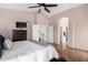 Spacious main bedroom with wood floors and private access at 3664 E Juanita Ave, Gilbert, AZ 85234