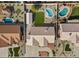 Bird's-eye view showcasing the home's layout and backyard amenities at 4644 W Soft Wind Dr, Glendale, AZ 85310