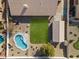 Aerial view highlighting the home's location and backyard at 4644 W Soft Wind Dr, Glendale, AZ 85310