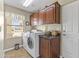 Bright laundry room with washer, dryer, and ample cabinetry at 4644 W Soft Wind Dr, Glendale, AZ 85310