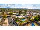 Aerial view of property with pool and surrounding neighborhood at 6030 E Crocus Dr, Scottsdale, AZ 85254