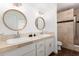 Bathroom boasts double sinks and updated fixtures at 6030 E Crocus Dr, Scottsdale, AZ 85254