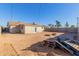 Large backyard with gravel and a fire pit at 7501 E Pierce St, Scottsdale, AZ 85257