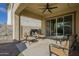 Covered patio with seating area and built-in grill at 2931 E Citrus Way, Chandler, AZ 85286