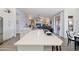 Kitchen with large island and open to living room at 3182 N 159Th Dr, Goodyear, AZ 85395