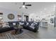 Open concept living room, kitchen, and view at 3182 N 159Th Dr, Goodyear, AZ 85395